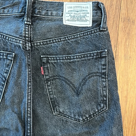 Levis Ridcage Straight jeans - washed black sz 27 - Picture 4 of 6